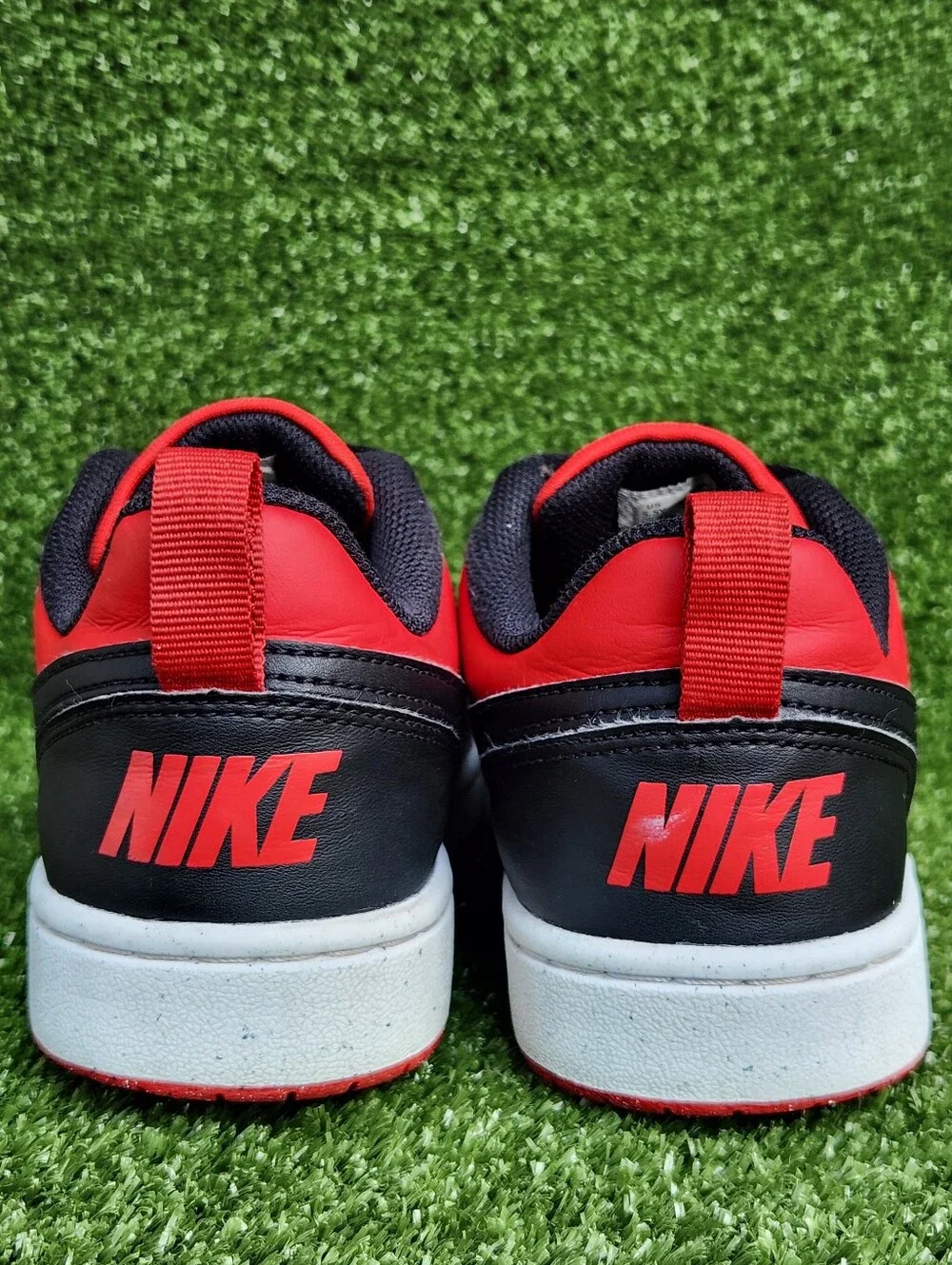 Nike Court Borough Low Big Girls Kids Size 5.5 Youth Red Black Sneakers Shoes